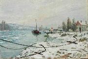 Alfred Sisley Effect of Snow at Saint Cloud oil painting reproduction